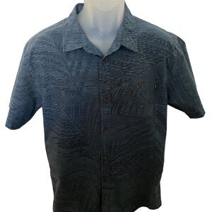 O’NEILL Blue Hawaiian Surf Short Sleeve Collared Shirt Men L Large Standard Fit